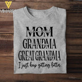DH Personalized Mom Grandma Great Grandma Tshirt Printed HQ055