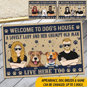 Personalized Welcome To Dog's House Doormat NQDT0106