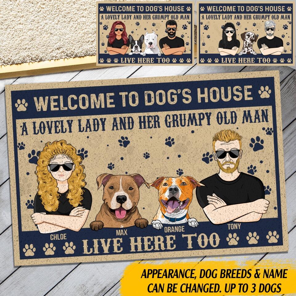 Personalized Welcome To Dog's House Doormat NQDT0106