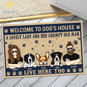 Personalized Welcome To Dog's House Doormat NQDT0106