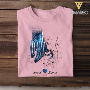 Personalized Police Hand Couple Tshirt Printed QTVQ1806