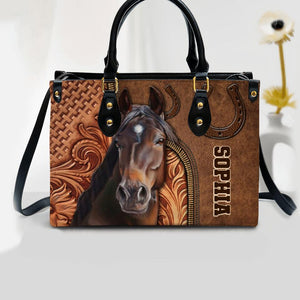 Personalized Horse Lover Leather Bag Printed NQVQ1808