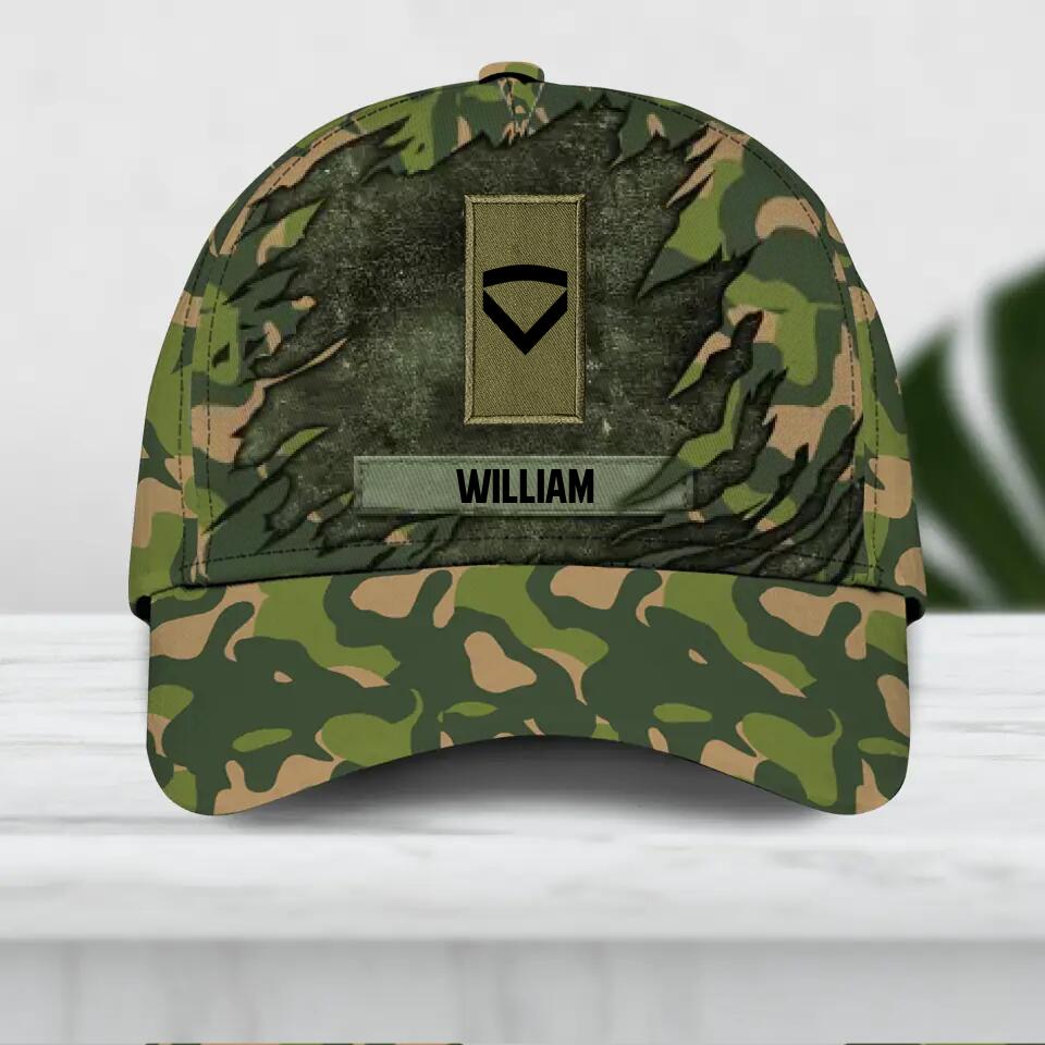 Personalized Norway Veteran/ Solider Camo Peaked Cap 3D Printed QTDT1409
