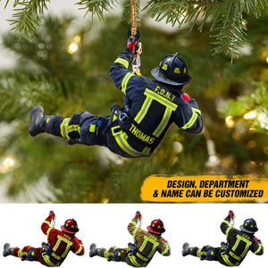 Personalized US Firefighter Christmas Ornament Printed 22SEP-DT21