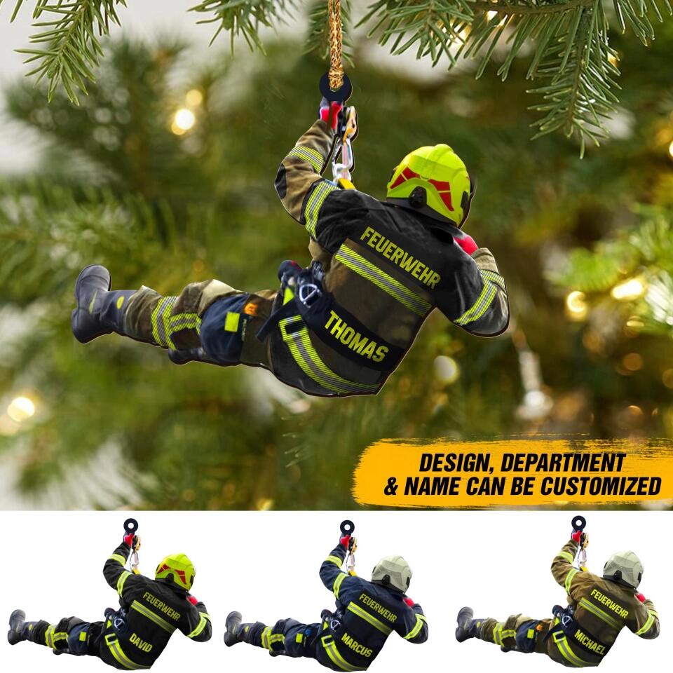 Personalized Austrian Firefighter Christmas Ornament Printed 22SEP-DT21