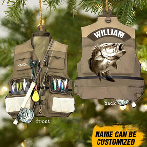 Personalized Fishing Lovers Christmas Ornament Printed QTDT2109