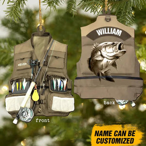 Personalized Fishing Lovers Christmas Ornament Printed QTDT2109