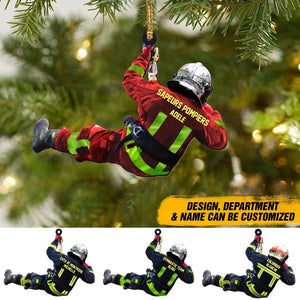 Personalized French Firefighter Christmas Ornament Printed 22SEP-HQ26