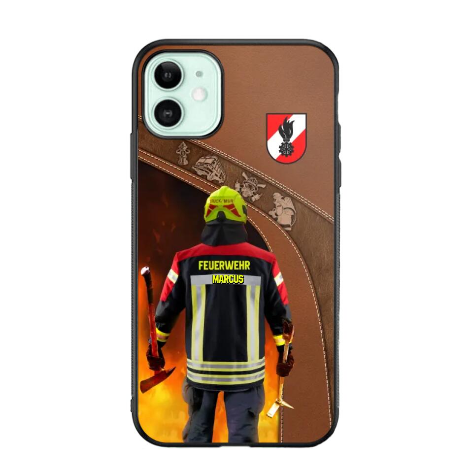Personalized Austrian Firefighter Phone Case Printed 22SEP-DT29