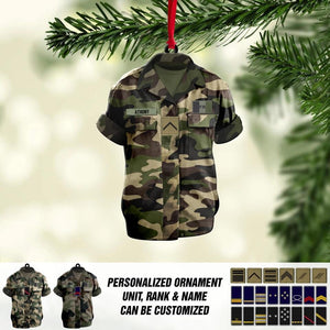 Personalized French Veterans/Soldier Uniform Christmas Wood Ornament Printed 22OCT-DT04