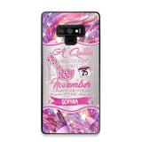 Personalized A Queen Was Born In November Sparkling Color Phone Case Printed 22OCT-HQ07