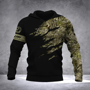 Personalized Fishing Lovers Camo Hoodie 3D Printed QTDT1110
