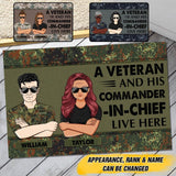 Personalized A German Veterans And His Commander In Chief Live Here Doormat 22OCT-HY28