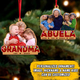 Personalized Your Image Grandma Nana Mom Abuela Title With Your Kid Christmas  Wood Ornament Printed 22NOV-DT07