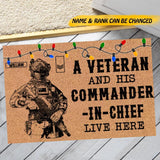 Personalized An Australian Veteran And His Commander  Live Here Doormat 22NOV-HY15