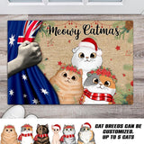 Personalized Meowy Catmas Australian Cat Lover Doormat 22NOV-HQ30