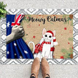 Personalized Meowy Catmas Australian Cat Lover Doormat 22NOV-HQ30