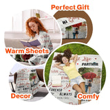 Personalized My Great Life Partner Happy Valentines Day Couple Gift Quilt Blanket Printed PNHY0601