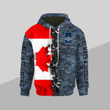 Personalized Once A Soldier Always A Soldier Canadian Solider/ Veteran With Rank & Name Zip Hoodie 3D Printed QTHQ0901