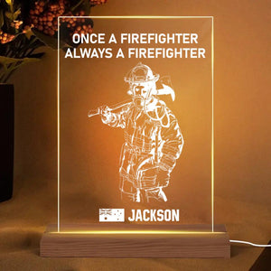 Personalized Once A Firefighter Always A Firefighter Australian Firefighter Led Lamp Printed 23JAN-HY09