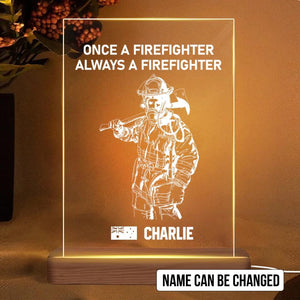 Personalized Once A Firefighter Always A Firefighter Australian Firefighter Led Lamp Printed 23JAN-HY09