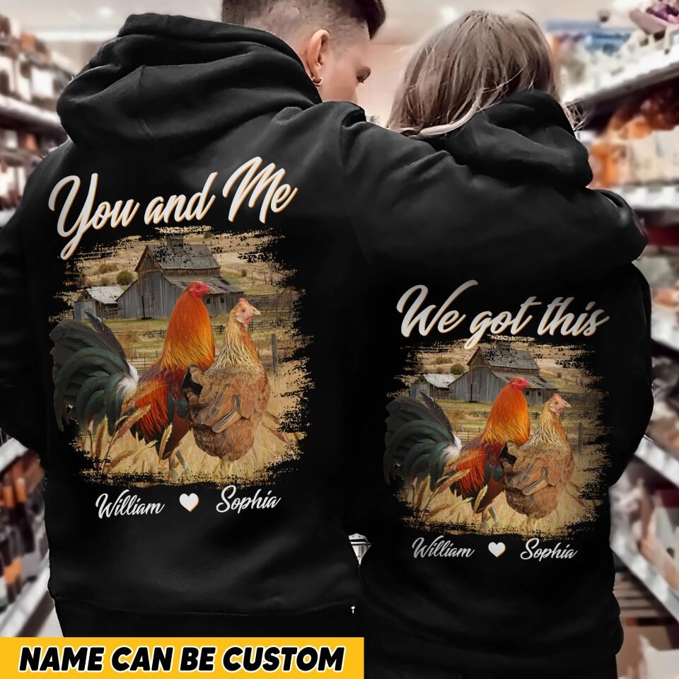 Personalized You And Me We Got This Rooster Lovers Couple Hoodie Printed Valentine's Day Gift 23JAN-HQ10