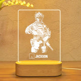 Personalized Austrian Soldier/ Veteran Rank Name Led Lamp Printed 23JAN-HY11