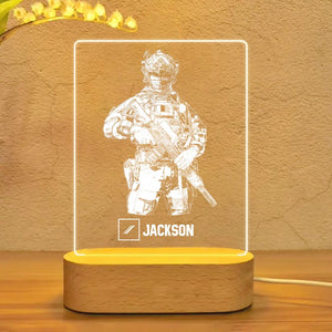 Personalized French Soldier/ Veteran Rank Name Led Lamp Printed 23JAN-HY11