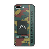 Personalized Belgium Soldier/ Veteran Once A Soldier Always A Soldier Phonecase 3D Printed QTDT1101
