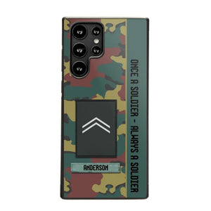 Personalized Belgium Soldier/ Veteran Once A Soldier Always A Soldier Phonecase 3D Printed QTDT1101