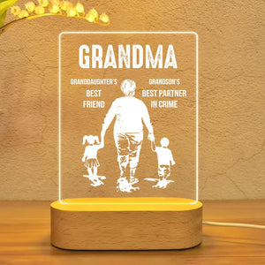 Personalized Granddaughter's Best Friend Grandson's Best Partner In Crime Led Lamp Printed 23JAN-DT11