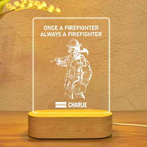 Personalized Once A Firefighter Always A Firefighter Austrian Firefighter Led Lamp Printed 23JAN-HY11