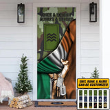 Personalized Irish Veteran/Solider Once A Soldier Always A Soldier With Rank Name Flag Door Cover Printed QTDT1301