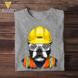 Personalized funny boston terrier Contruction worker Tshirt Printed QTDT2901