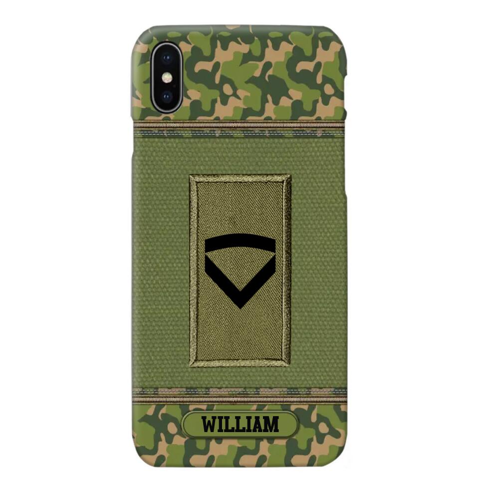 Personalized Norwegian Soldier/Veteran Phonecase Printed 23JAN-DT31