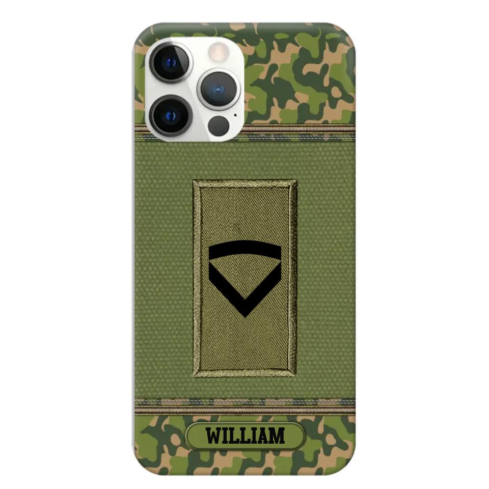 Personalized Norwegian Soldier/Veteran Phonecase Printed 23JAN-DT31