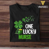 Personalized One Lucky Nurse With Own Title Tshirt Or Sweatshirt Printed QTVD0202