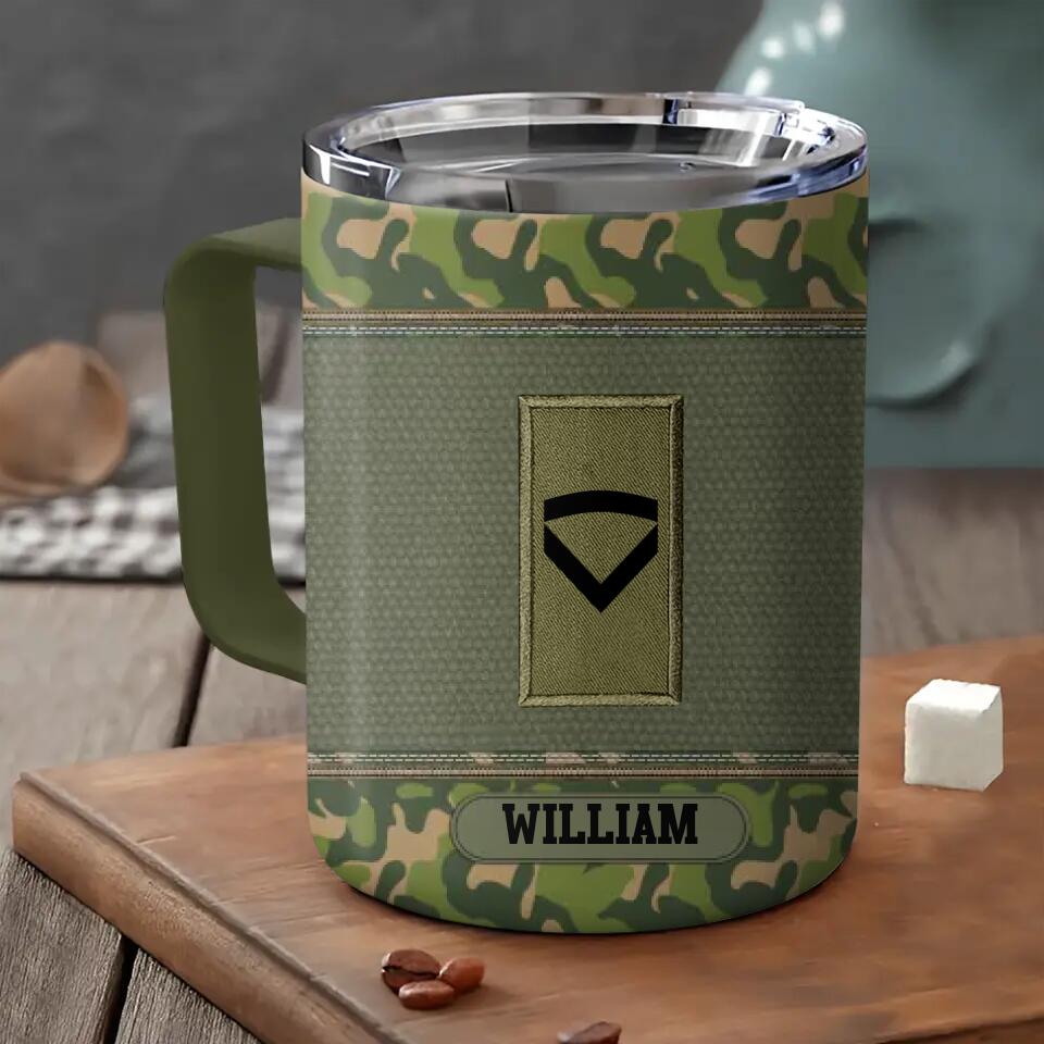 Personalized Norwegian Veteran/Soldier Insulated Mug Printed 23FEB-DT03