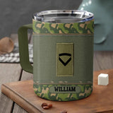 Personalized Norwegian Veteran/Soldier Insulated Mug Printed 23FEB-DT03