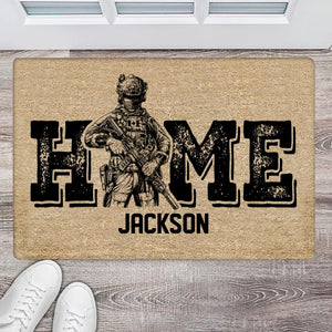 Personalized Canadian Veteran/ Soldier Home Doormat Printed 22FEB-HQ09