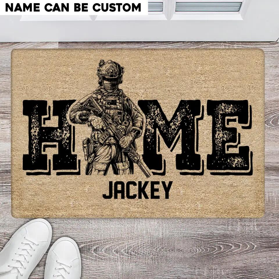 Personalized Australian Veteran/ Soldier Home Doormat Printed 22FEB-HQ09