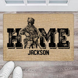 Personalized US Veteran/ Soldier Home Doormat Printed 22FEB-HQ09