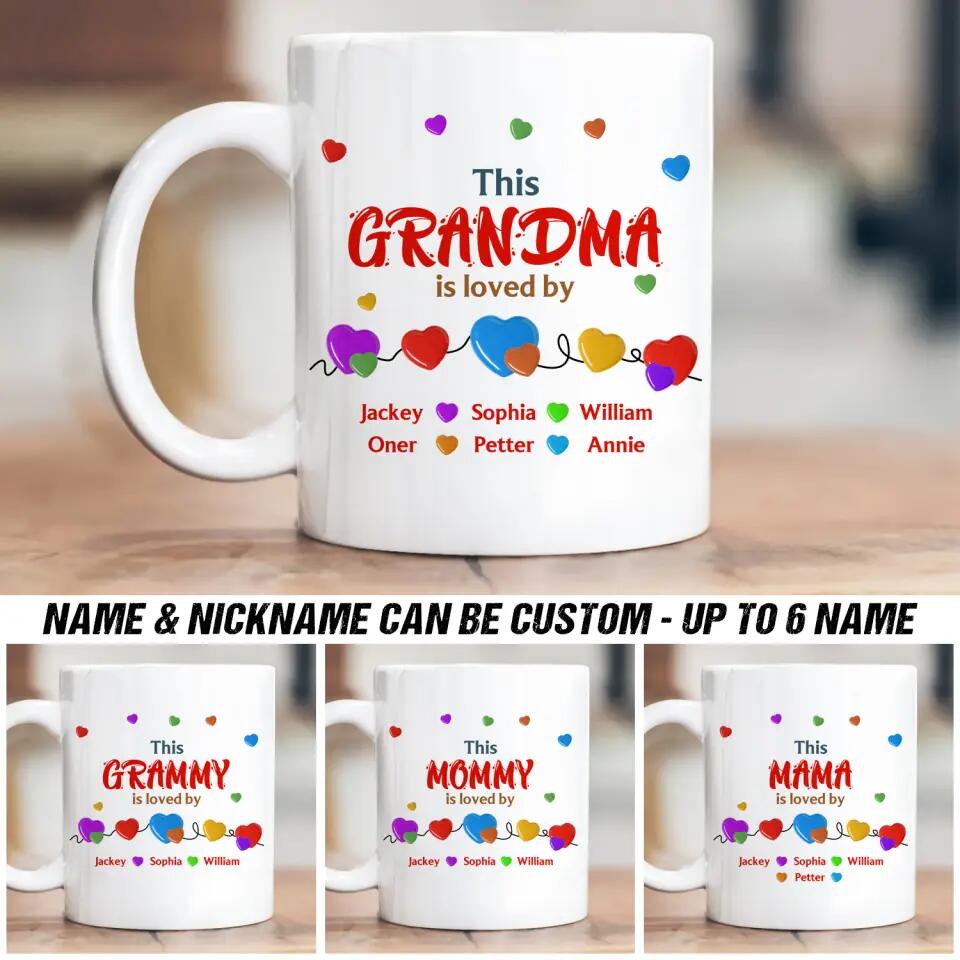 Personalized This Grandma Is Loved By Kid Name White Mug Printed PNHQ0902
