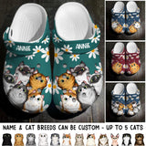 Personalized Hippie Flower child Cat lover Clog Slipper Shoes Printed QTHQ1802
