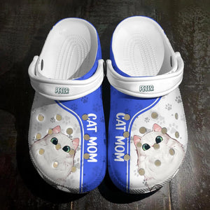 Personalized Cat Mom Clog Slipper Shoes Printed QTDT2102