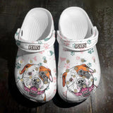 Personalized Dog & Wine Lovers Clog Slipper Shoes Printed QTDT2202