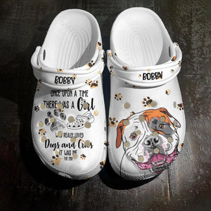 Personalized Once a upon a time there was a girl who really loved dogs It was me Clog Slipper Shoes Printed QTDT2402