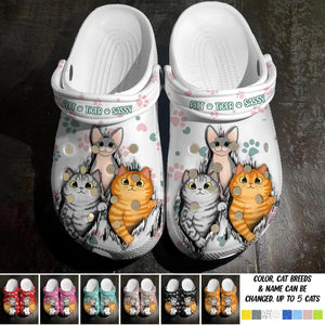Personalized Cat Tears Lovers  Colorfull Clog Slipper Shoes Printed 23FEB-DT28