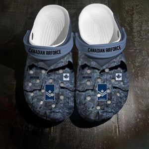 Personalized Canadian Veteran/Soldier Rank Camo & Name Clog Slipper Shoes Printed  23FEB-HQ28