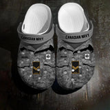 Personalized Canadian Veteran/Soldier Rank Camo & Name Clog Slipper Shoes Printed  23FEB-HQ28